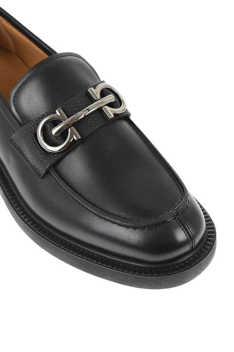 Black Solid Galles Loafers 3