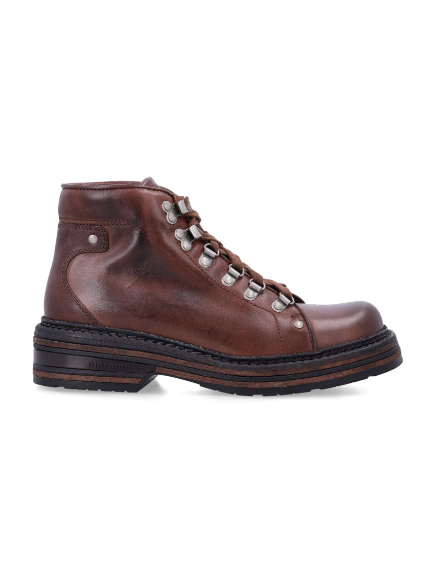 Brown Lace Up Boots 1