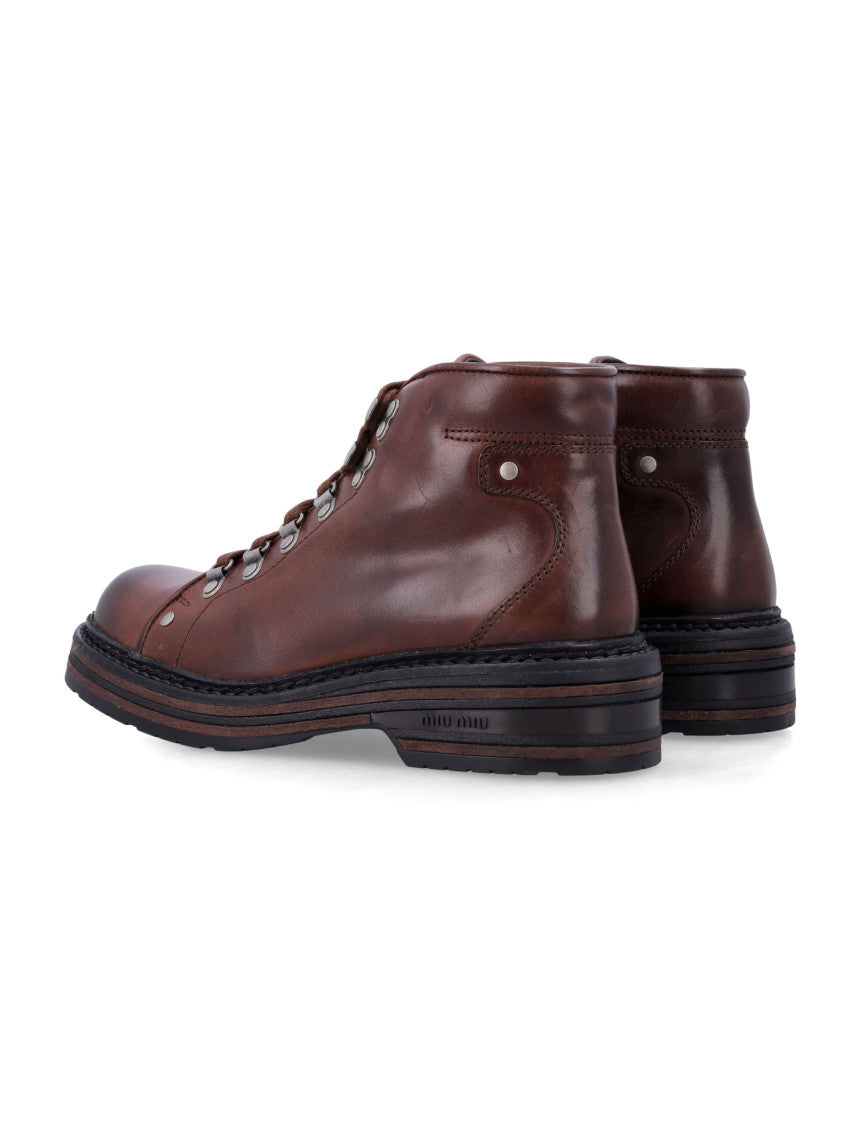 Brown Lace Up Boots 3