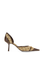 Brown Color Block Pumps 1