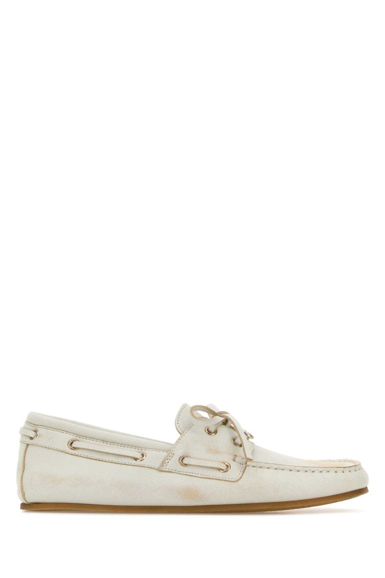 White Solid Collection Loafers 1