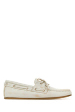 White Solid Collection Loafers 1