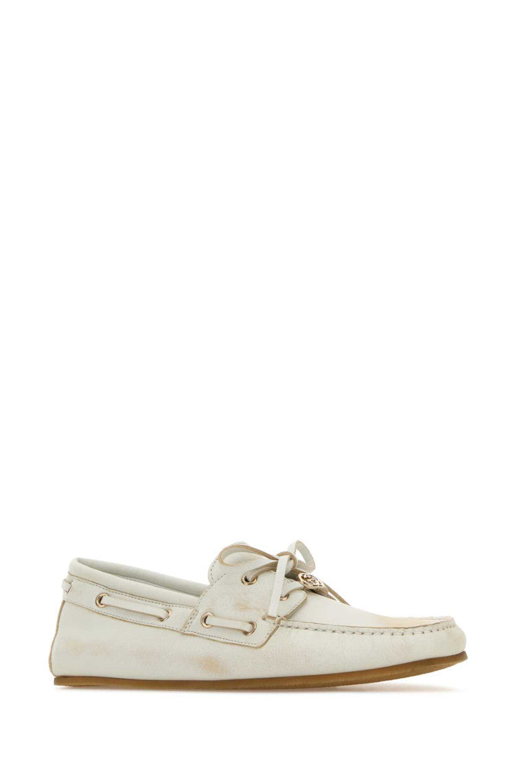 White Solid Collection Loafers 2