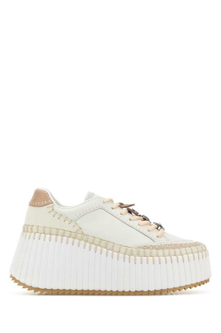 White Solid Nama Sneakers 1
