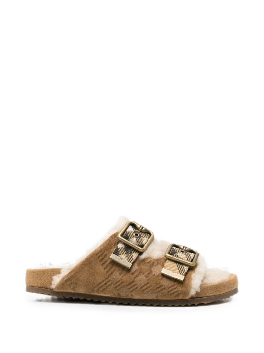 Beige Checks Collection Sandals 1
