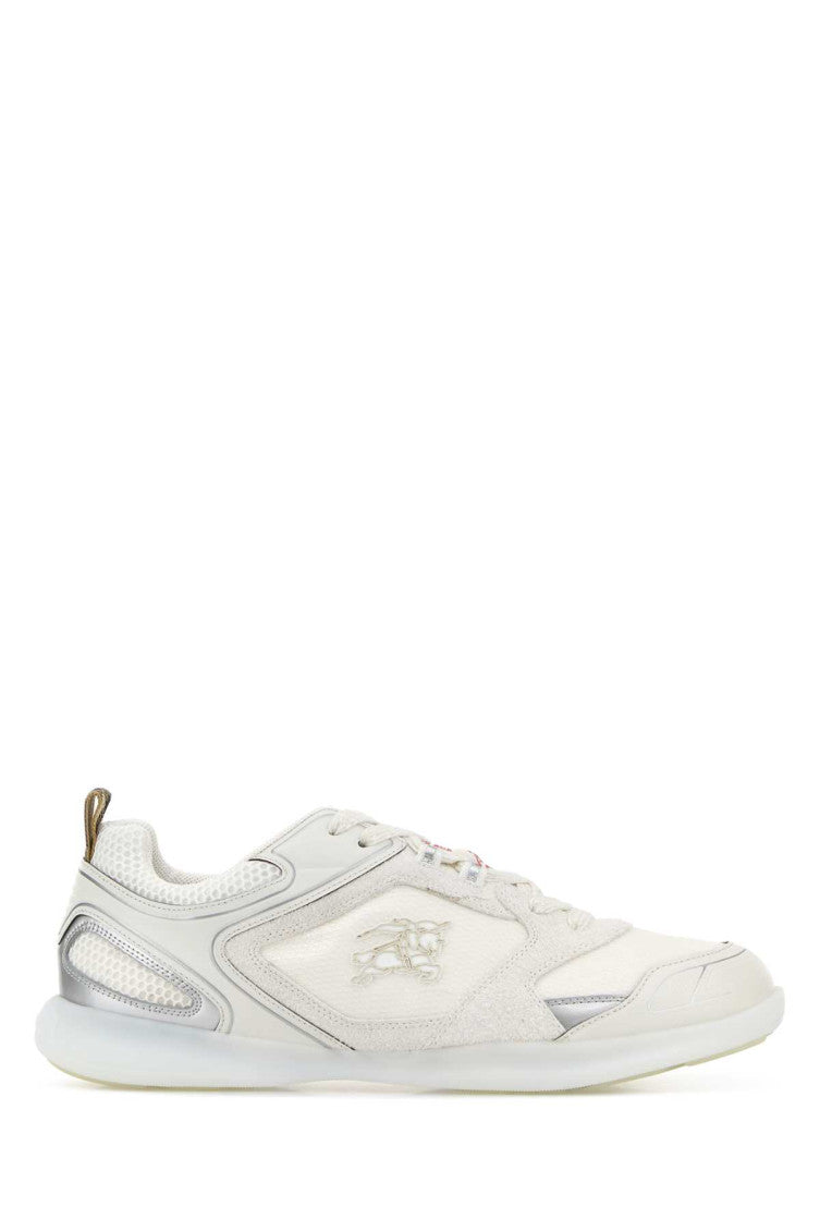 White Color Block Sneakers 1