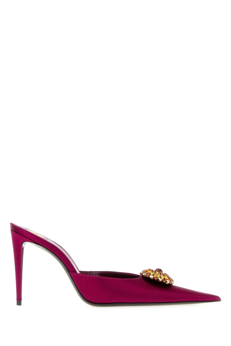 Pink Embellished Mules 1