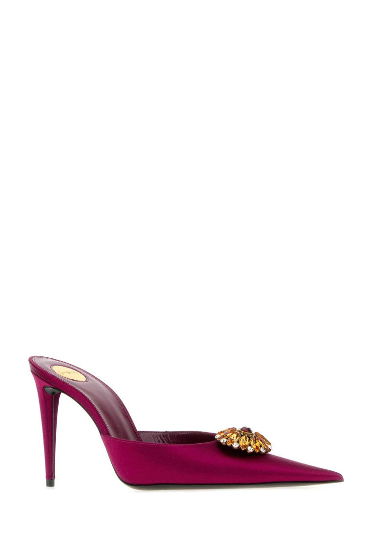 Pink Embellished Mules 2