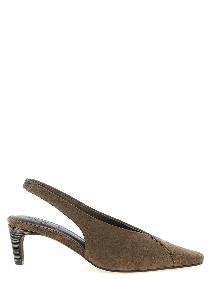 Brown Slingback Pumps 1