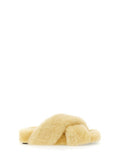Yellow Shearling Sandals 1