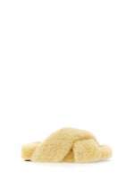Yellow Shearling Sandals 1