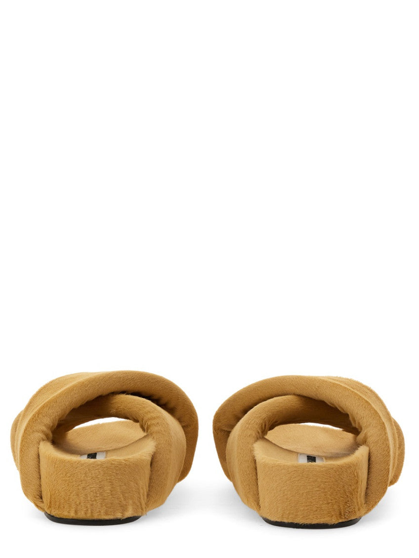 Beige Slip On Sandals 3