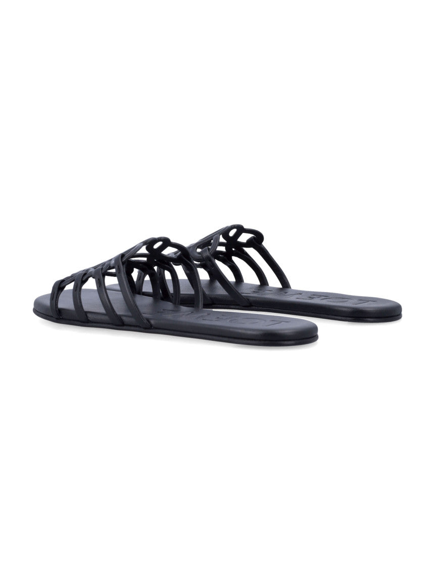 Black Logo Petal Flats 3