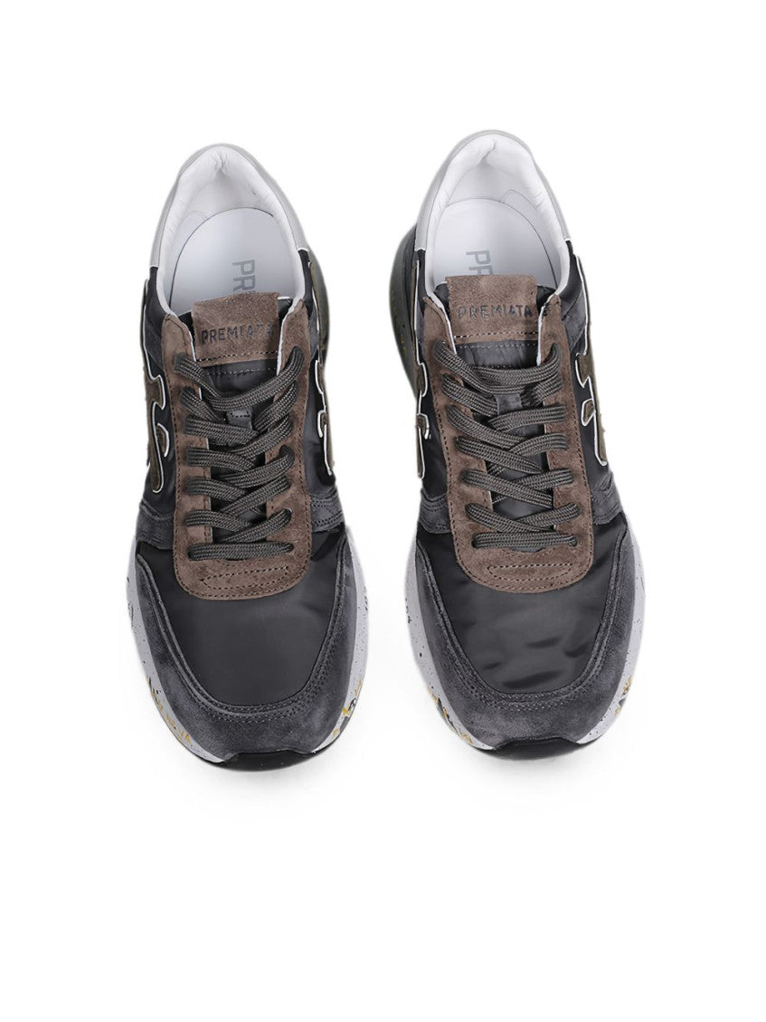 Dark Grey Color Block Sneakers 3