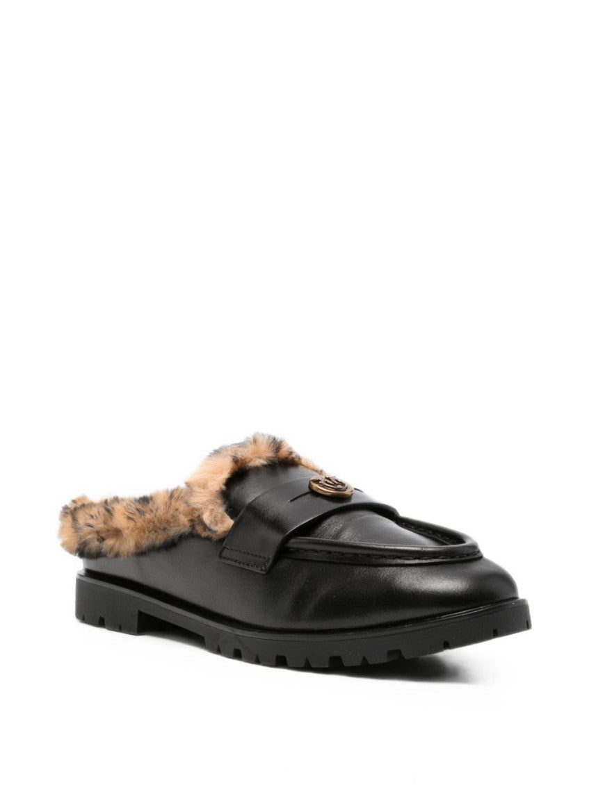 Black Leather Mules 2