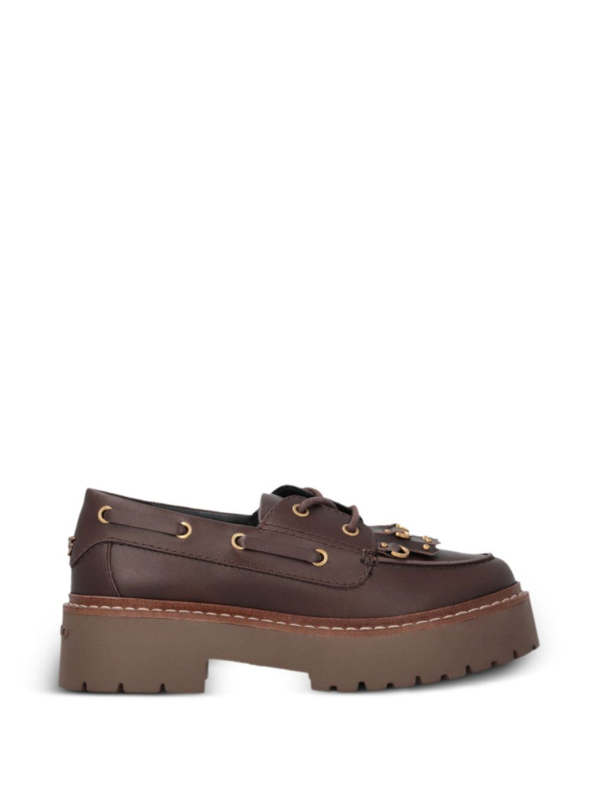 Brown lace Up Loafers 1