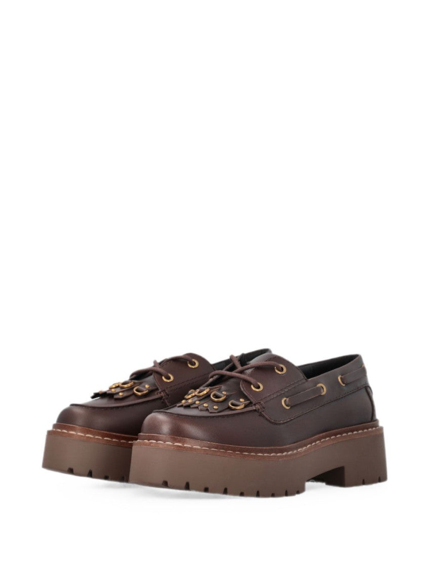 Brown lace Up Loafers 4