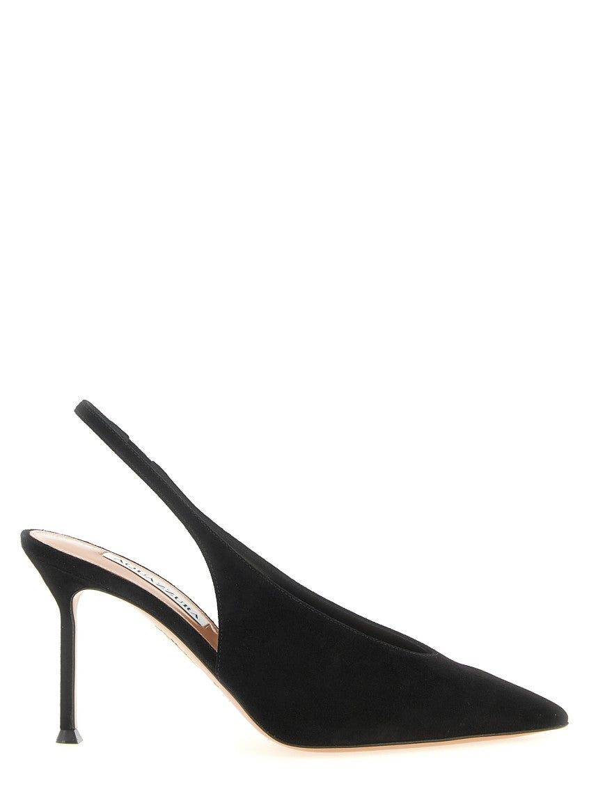 Black Solid Voltaire Pumps 1