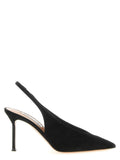 Black Solid Voltaire Pumps 1