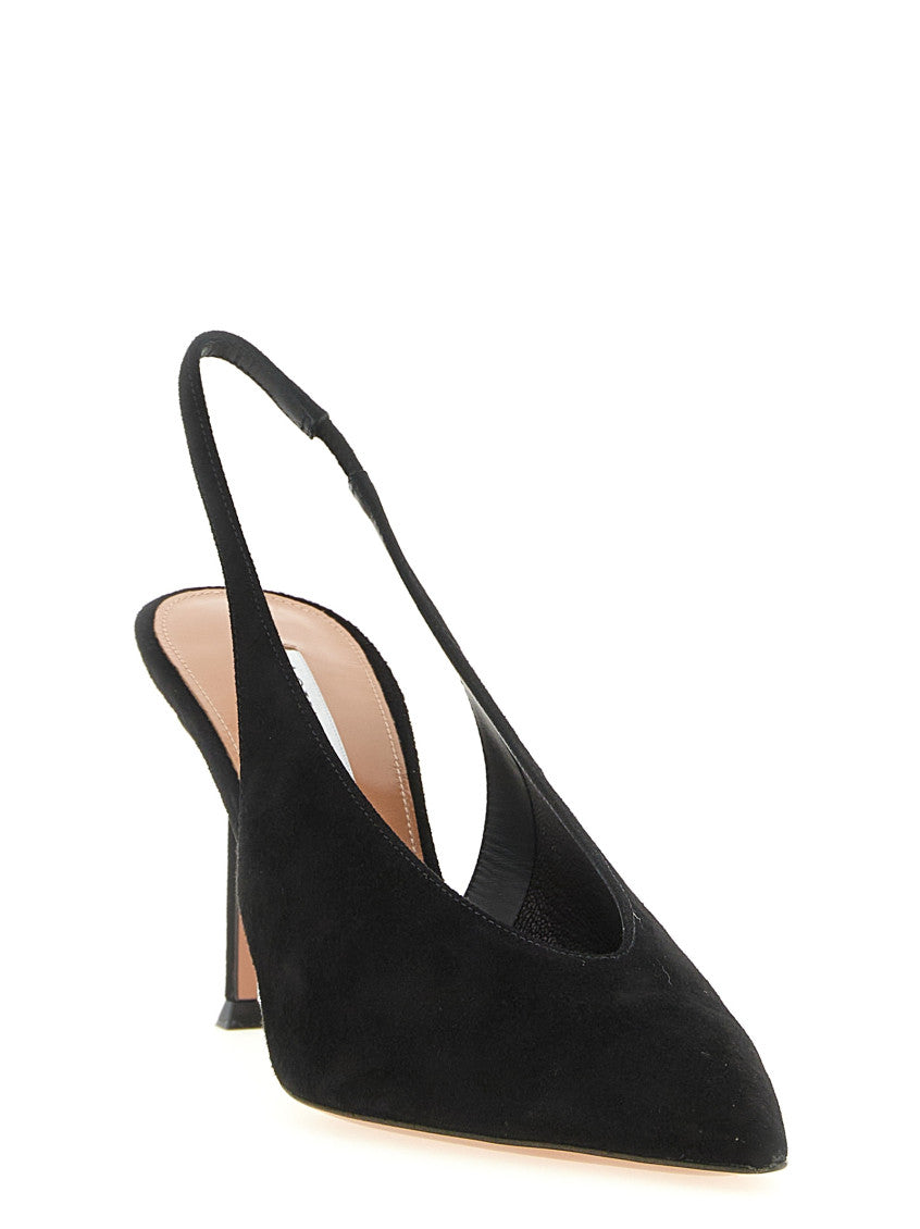 Black Solid Voltaire Pumps 2