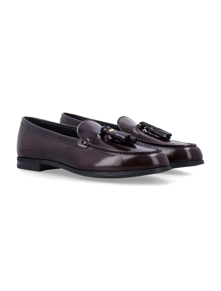 Maroon Tassel Loafers 2