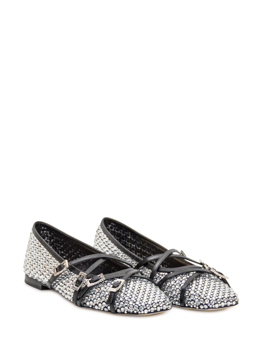 Black Embellished Ballet Flats 2