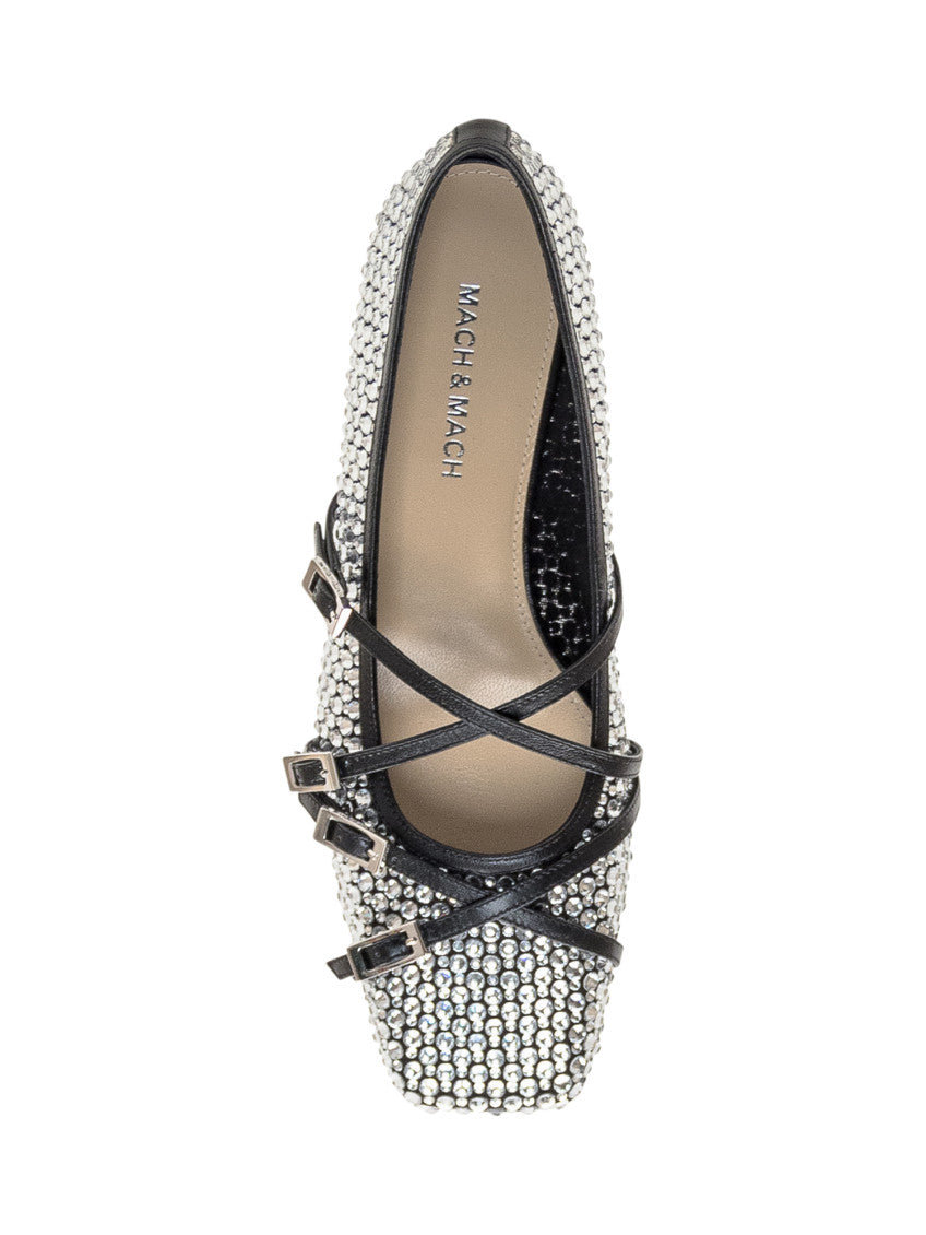 Black Embellished Ballet Flats 3
