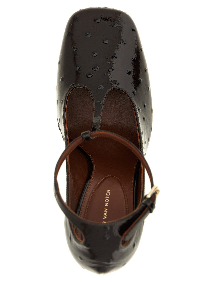 Maroon T-Strap Pumps 4