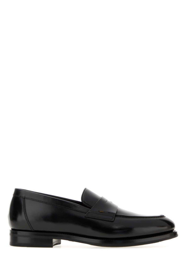 Black Solid Loafers 1