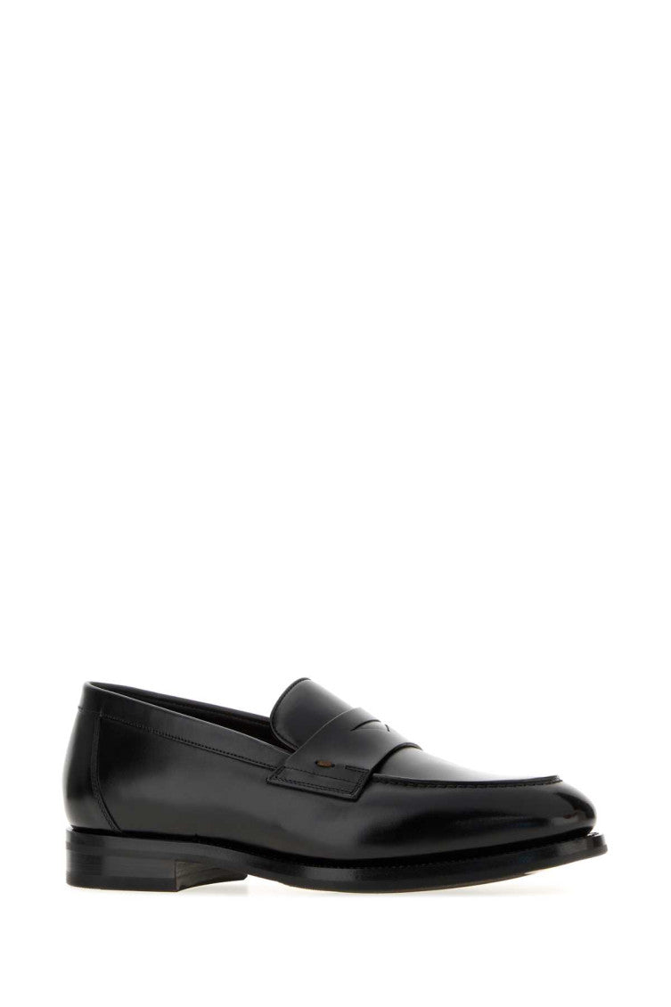 Black Solid Loafers 2