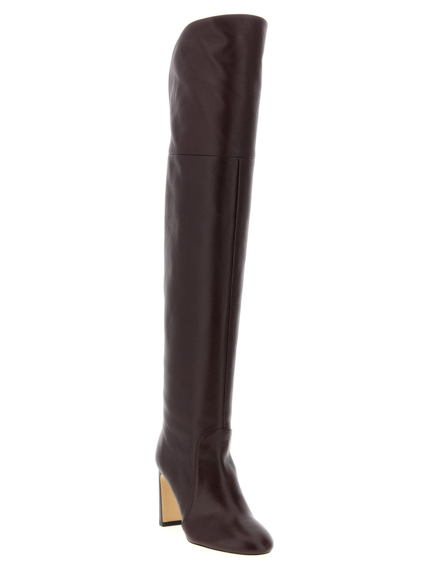 Maroon Leather Boots 2