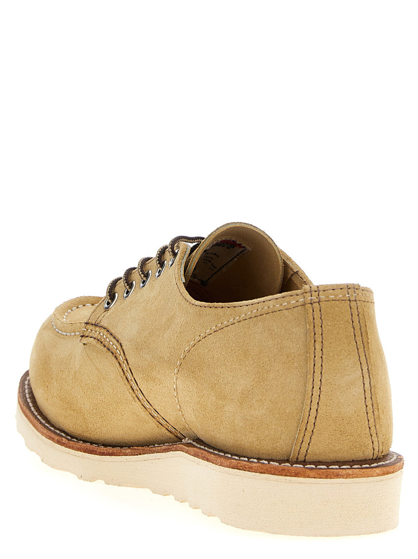 Beige Leather Lace Up Shoes 3