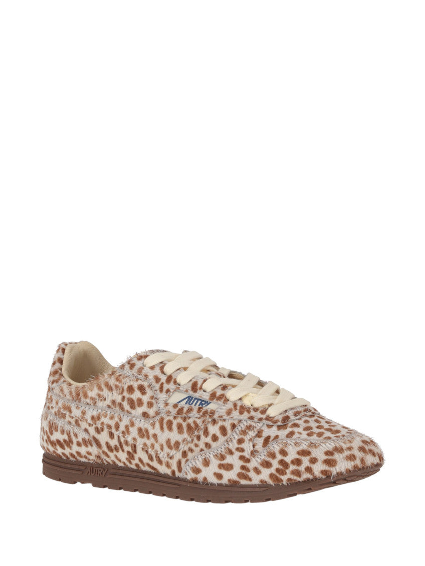 Leopard Print Lace Up Sneakers 2