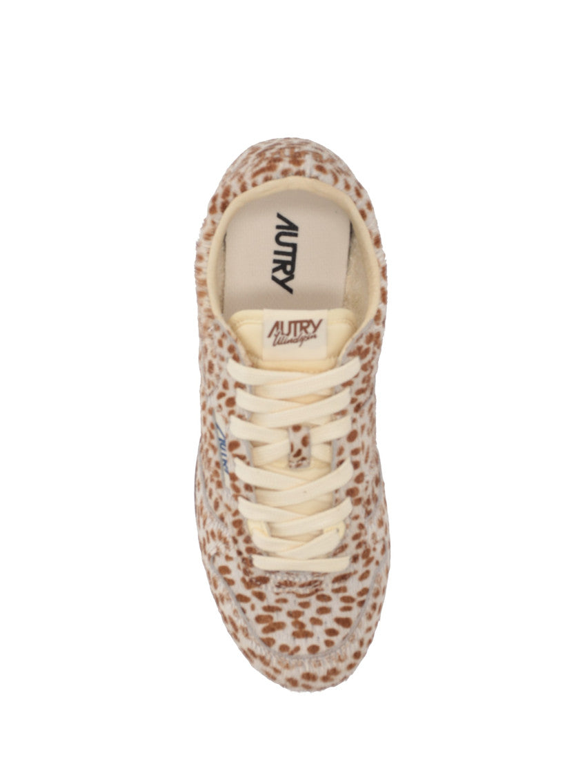 Leopard Print Lace Up Sneakers 3