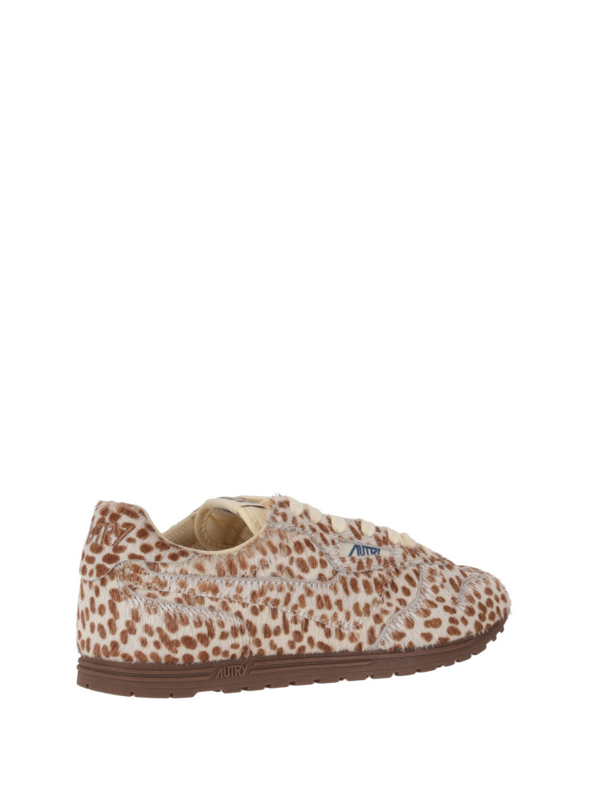 Leopard Print Lace Up Sneakers 4
