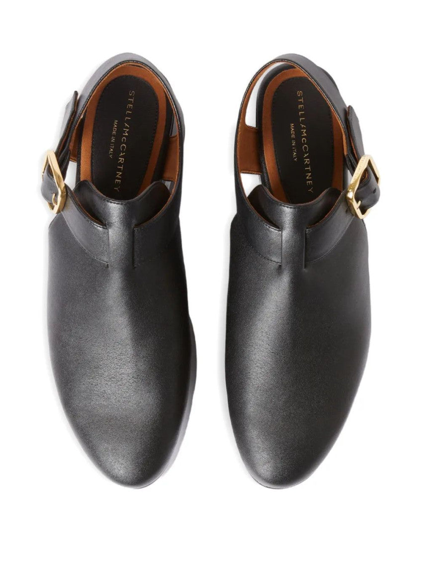 Black Round Toe Wedges 3