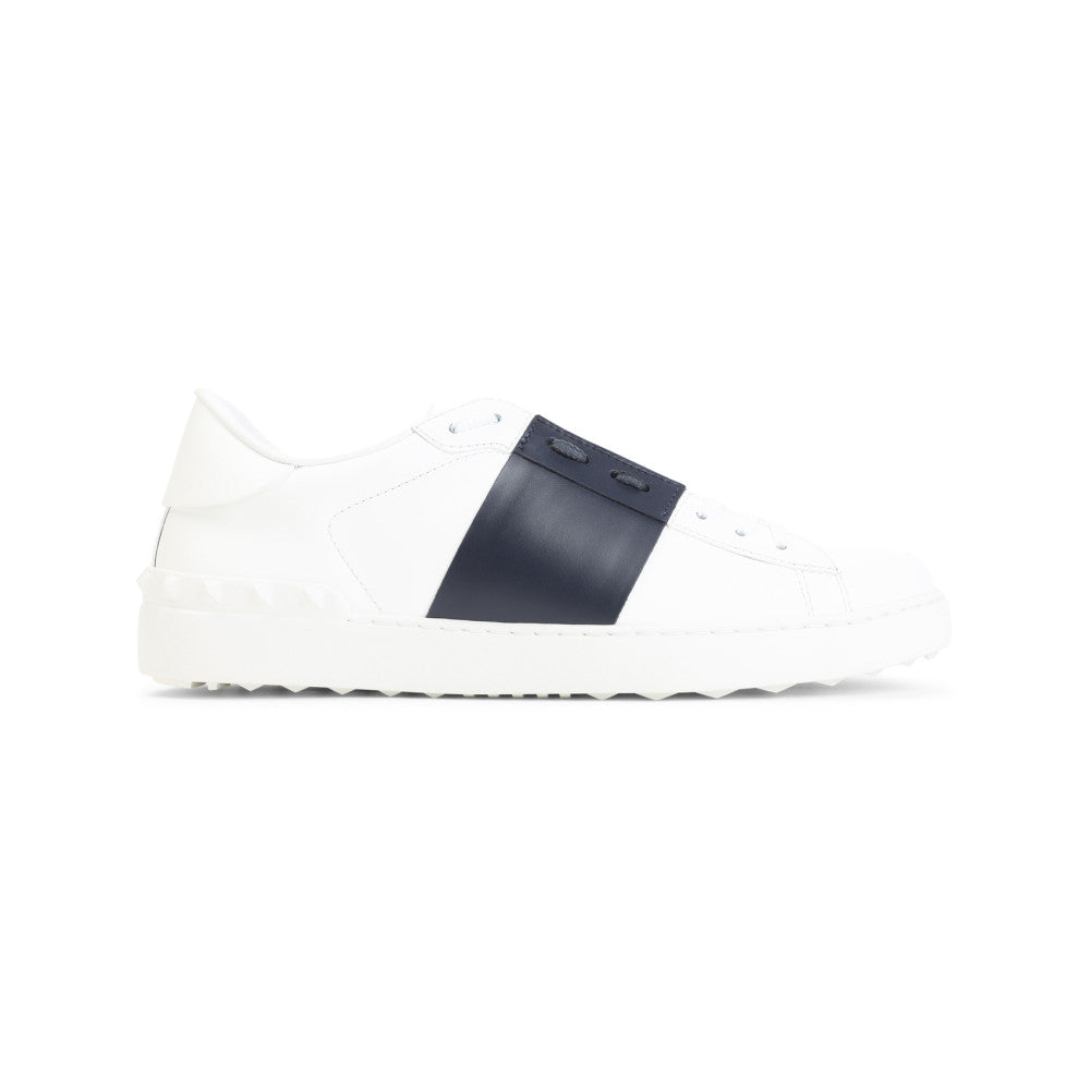 White Color Block Open Sneakers 1