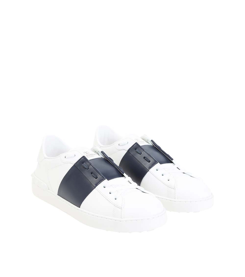 White Color Block Open Sneakers 2