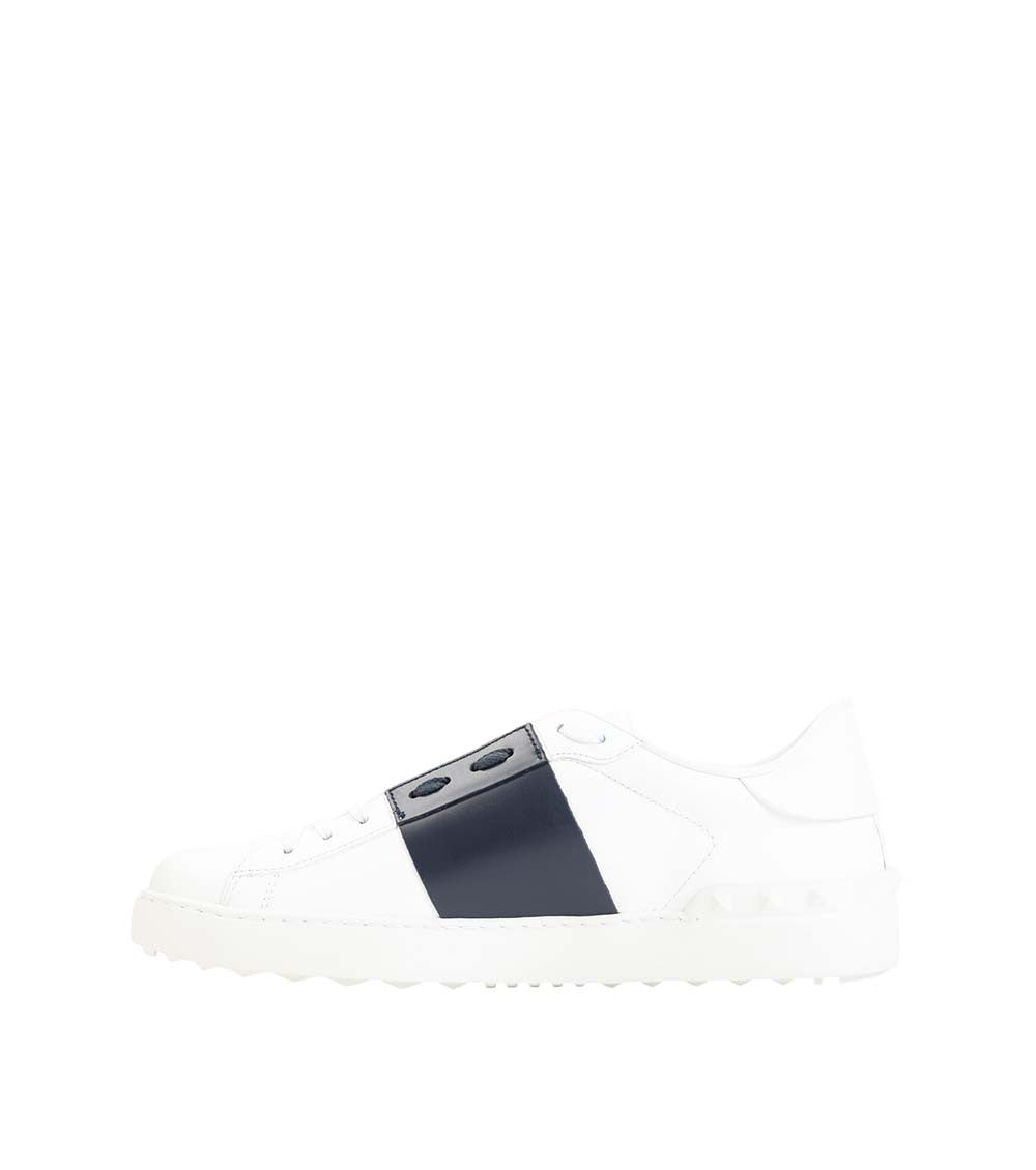 White Color Block Open Sneakers 3