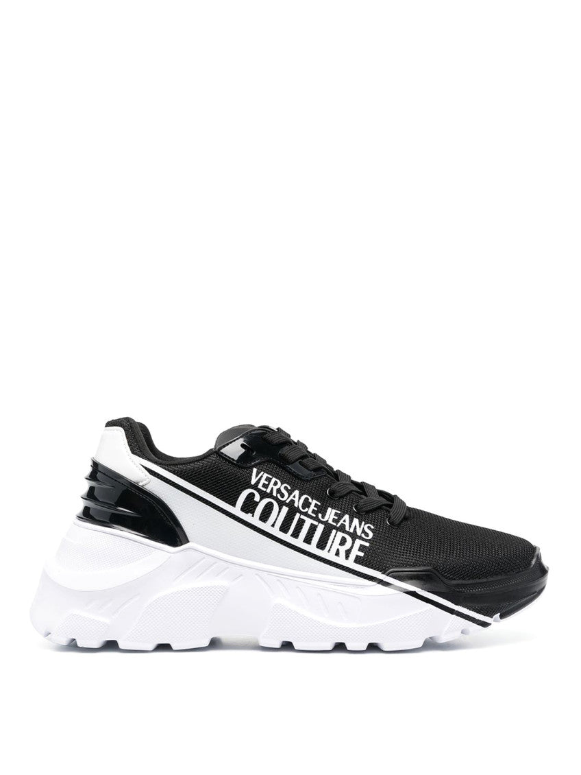 BlackWhite Logo Speedtrack Sneakers 1