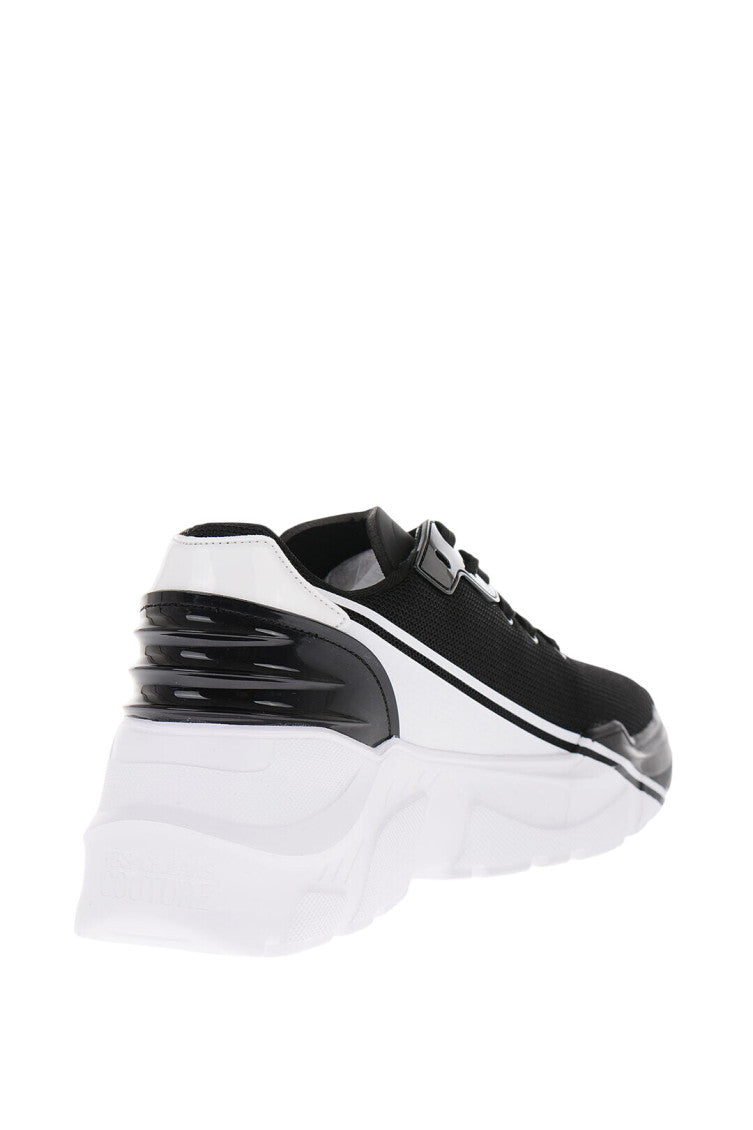 BlackWhite Logo Speedtrack Sneakers 4