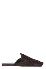 Brown Slip On Mules 1