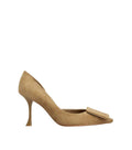 Beige Suede Pumps 1