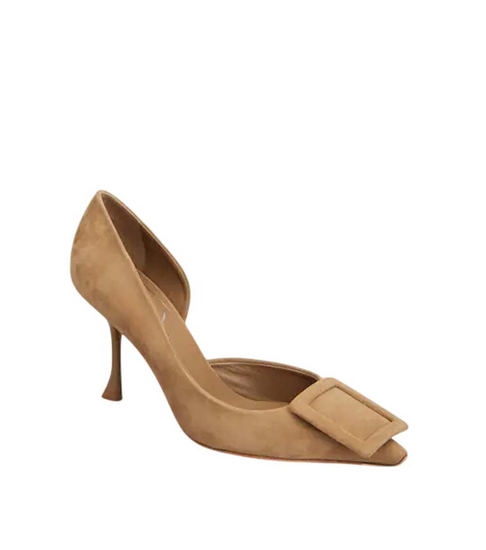 Beige Suede Pumps 2