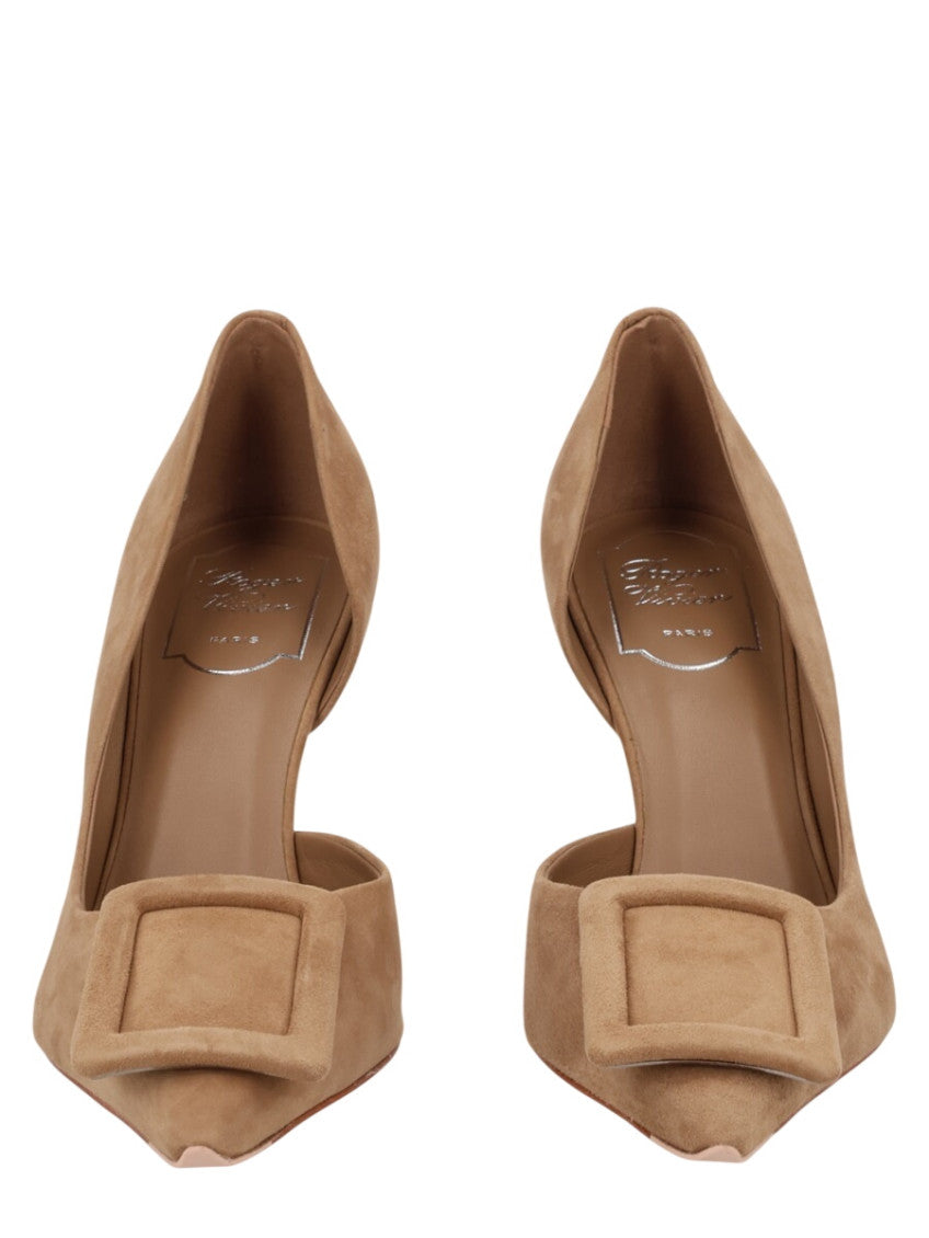 Beige Suede Pumps 3