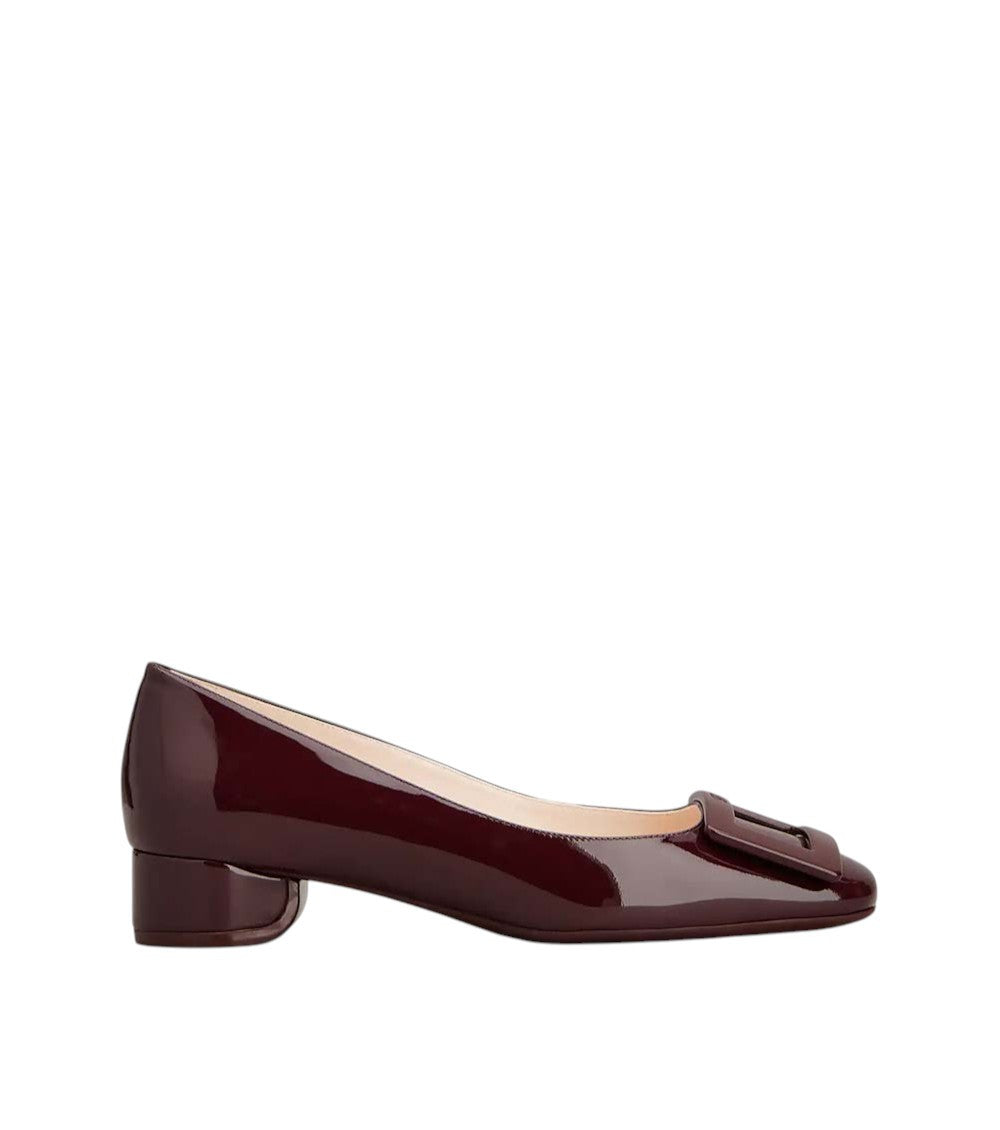 Maroon Leather Pumps 1