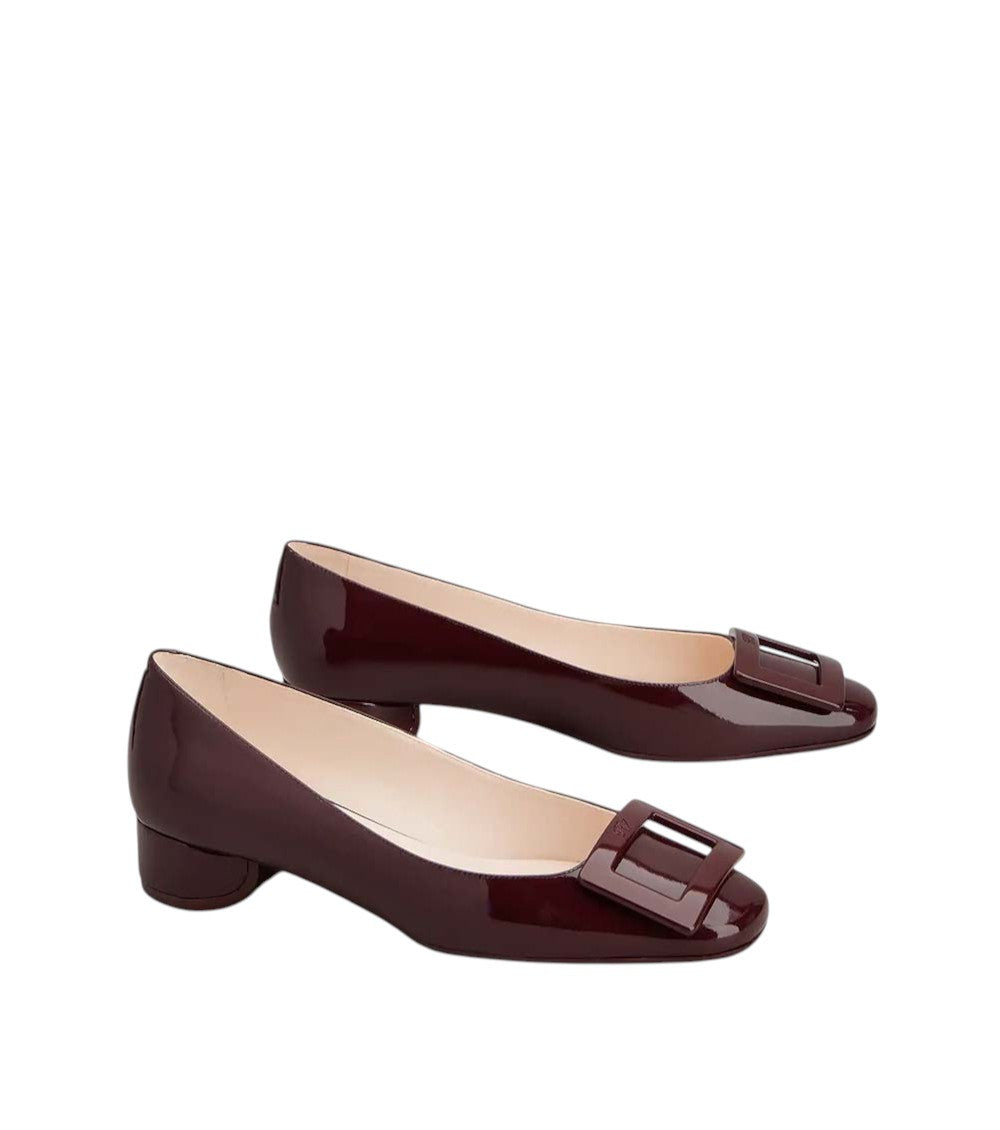 Maroon Leather Pumps 2