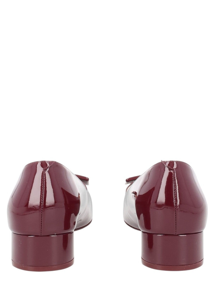 Maroon Leather Pumps 5