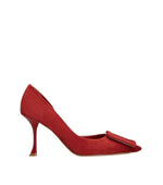 Red Suede Pumps 1