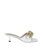 White Embellished Falabella Mules 1